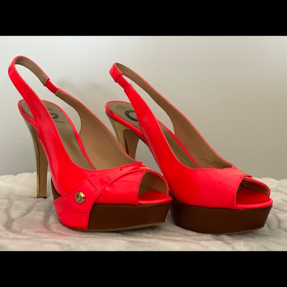G by Guess Hot Pink Summer Heels